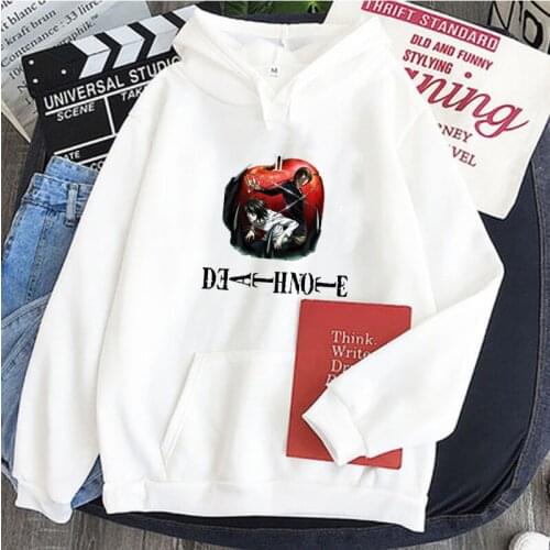Japanese Anime Cartoon Death Note Men Women Hoodies Sweatshirts Unisex Long Sleeve Pullovers Streetwear Oversized Tops 300