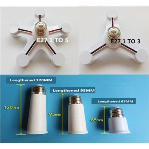 Extend lamp base e27 lengthen Lamp holder e27 BASE converter Lampholder branch Distributor conversion longer lamp base extend