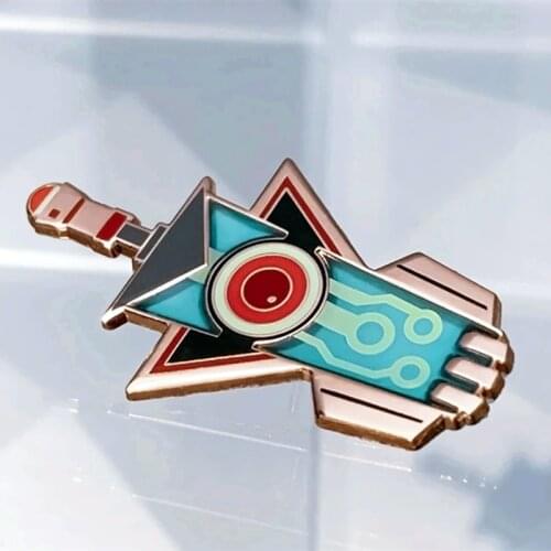 YAOJIE Stain Glass Transistor Game Enamel Brooch Pin Backpack Hat Bag Collar Lapel Pins Badges Fashion Jewelry Accessories