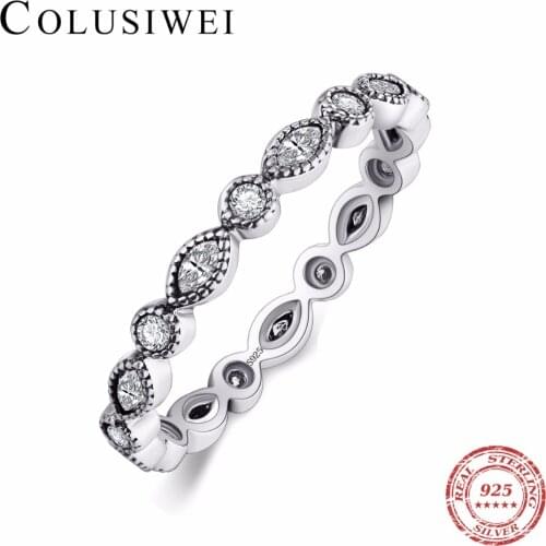 2018 New Finger engagement rings Authentic 925 Sterling silver Rings for women CZ Sparkling Jewelry Bague fashion Accessories