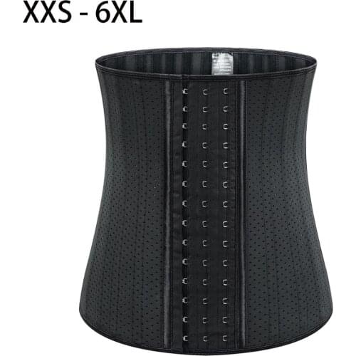 Women 3 Row 14 Hook eye Latex Waist Trainer Waist Shaper Breather Hole Slimming Belt Strong Power Colombian Girdle Waist Belt