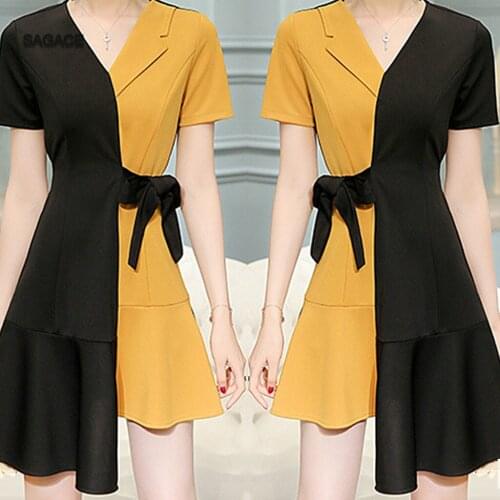 AGACE New Women Dress Summer Sexy Slim Dress Casual Loose V-Neck short Sleeve Dress lady Holiday Club Party Home Sundress A324