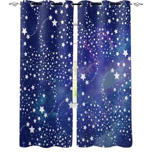 Starry Sky Blackout Curtains For Living Room Window Curtains For Bedroom Kitchen Curtains Drapes Blinds