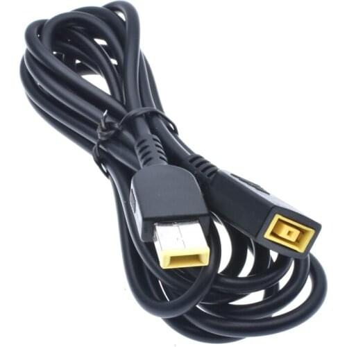 1PC DC Square Male Plug To Square Female Connector Cable For Lenovo IdeaPad Charger Adapter 2M