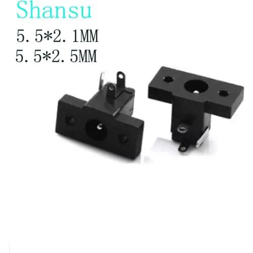10PCS DC power socket DC020 Power interface socket 5.5x2.1MM DC-020 DC socket 5.5x2.5mm