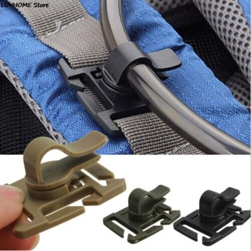 2PCS Rotatable Drinking Tube Clip Molle Hydration Bladder Drinking Straw Tube Trap Hose Webbing Clip for Water Pack Bag