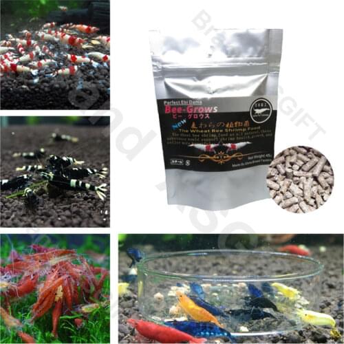45g Natural Aquarium Shrimp Food Wheat Stem Bacteria Shrimp Food Containing Vitamins Minerals For Crystal Red Cherry Shrimp