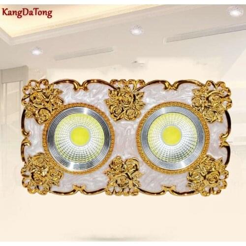 6W10W14W Double-Headed European Led Spot Light Sky Flower Light Cob Down Light Porch Hallway Living Room Cat Eye Bull Eye Light