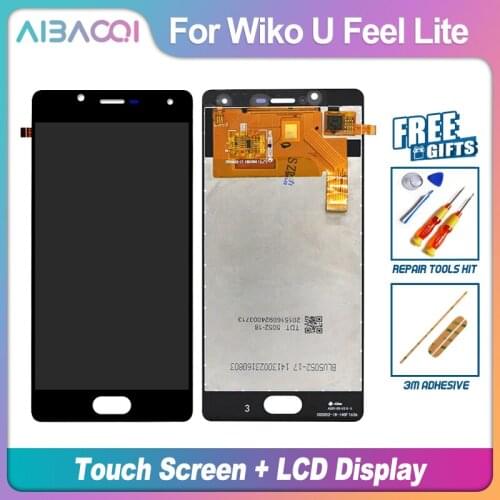 AiBaoQi Brand New 5.0 Inch Touch Screen + 1280X720 LCD Display Assembly Replacement For Wiko U Feel Lite Model Phone