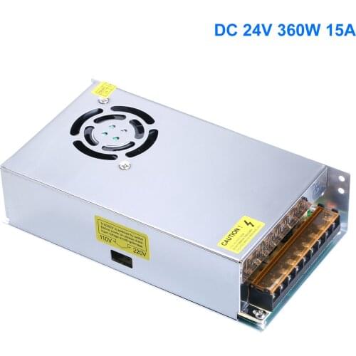Anet DC 24V 360W 15A Regulated Switching Power Supply for Computer A8 Plus E16 ET4 PRO ET5 ET5 PRO CR-10 V2 Ender 3 3D Printer