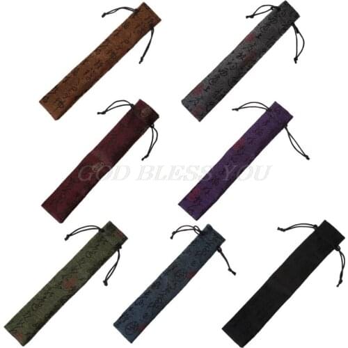 Chinese Calligraphy Style Decorative Folding Hand Fan Bag Dustproof Holder Protector Pouch Case Cover Gifts Drop Shipping