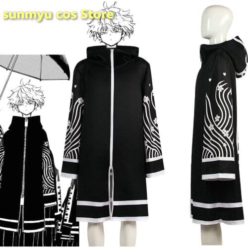 Anime Tokyo Revengers Senju Kawaragi Robe Coat with hood Costume Brahman Rindou Haitani Cosplay Cloak Jackets Men Women Uniform