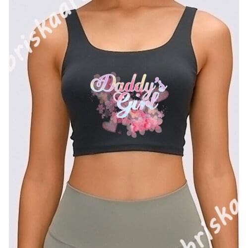 Daddys Girl Flower Tank Top Humor Spring Autumn Plus Size 4xl Tops Designer Female Original Crazy Vest
