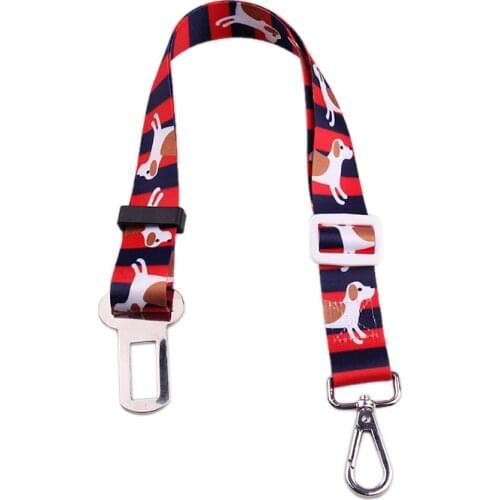 Plaid Dot Print Pets Puppy Seat Lead Leash Dog Harness Vehicle Seatbelt Pet Supplies Travel Clip Adjustable Pet Dog Seat Belt St