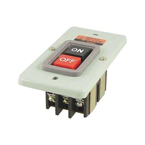 3P 15A 2.2KW On/Off Self Locking Power Push Button Control Switch TBSS-315