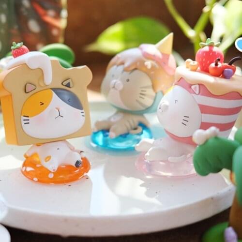 Cat Blind Box Toys Thief Series Figure Anime Random Surprise PVC Model Birthday Gift Decor 6 Pcs/Set