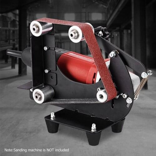 KKmoon Belt Sanding Machine Rack for Angle Grinder Small Belt Sander Attachment Sanding Belt Adapter with 5pcs Sanding Belts