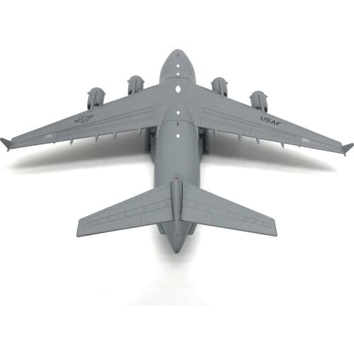Diecast Alloy Aircraft 1:200 Aviation C-17 Transport Aircraft Model Plane Die Cast Model Kids Toy With Display Stand Light Mode