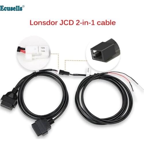 Lonsdor JCD 2-in-1 Multifunctional Programming Cable Work with K518S K518ISE for Jeep/Chrysler/Dodge/Fiat/Maserati