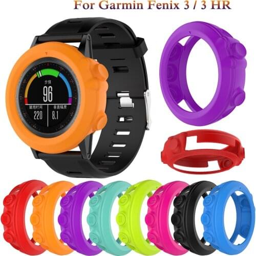 Fashion Silicone Protector Case Protective Shell for Garmin Fenix 3/3 HR/ Sapphire/Quatix 3/Tactix Bravo Smart Watch Cover Shell