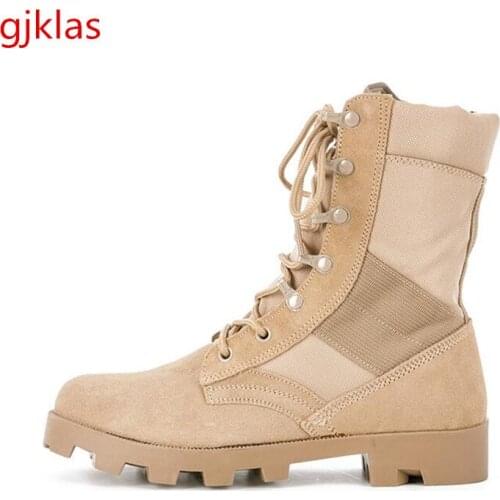 Camouflage Military Special Force Military Tactical Mens Boots Outdoor Non-Slip Wearable Tactical Combat Shoes Ankle Boots