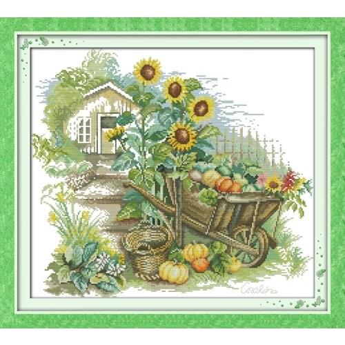 Little Float Scenery Counted Cross-Stitching 11CT Printed 14CT Handmade Cross Stitch Set Cross-stitch Kits Embroidery Needlework