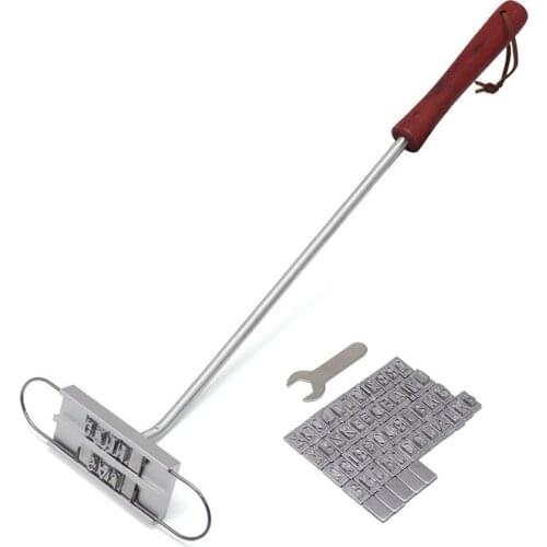 English Alphabet Fire Brand Long Handle Barbecue Barbecue Brand Home Bbq Barbecue Tool Set