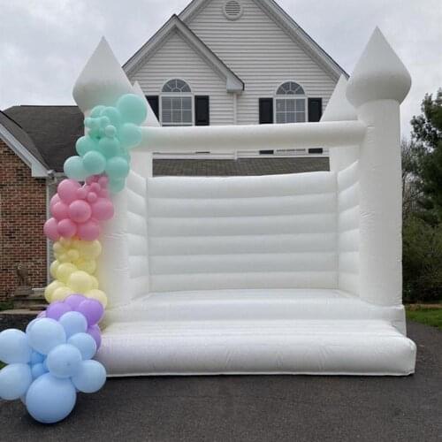12ft x 12ft m white wedding bouncer inflatable party moonwalk air jumper, big Bounce House