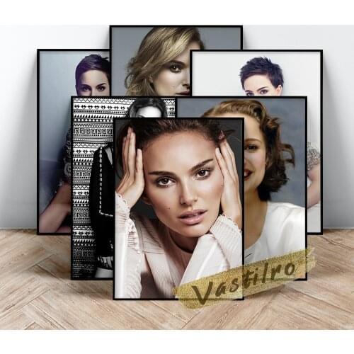 Natalie Portman Actress Poster, Beauty Actor Wall Art, Movie Female Star Prints Art, Elegant Goddess Wall Stickers, Fans Collect