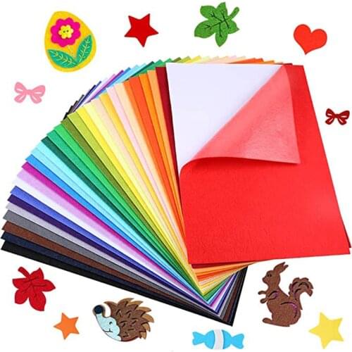 26x26cm Handmade Nonwoven Fabric Fowers DIY Gift Colorful Manual Felt Cloth Polyester Tablecloth Square Hand Crafts