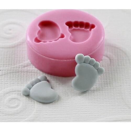 Very Very Tinny ( 12mm)mini Feet/foot Silicone Fondant Mold for Cake Decorating Tools Cake Mold Chocolate Moulds Silicone Rubber