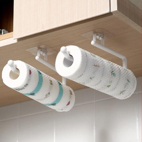 Kitchen Paper Roll Holders Bathroom Organizer Shelf Toilet Paper Holders Towel Hanger Rack Bar Cabinet Rag Hanging Holders Stand