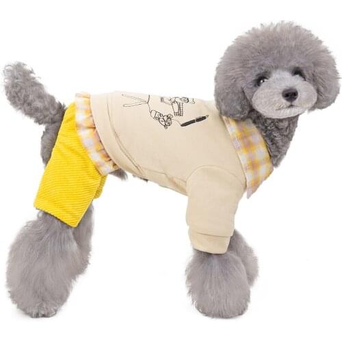Autumn Winter Dog Clothes For Small Dogs Boys Girl Teddy Coat Fleece Keep Warm Thick Wadded Jumpsuits Puppy Outfit Pet Clothing