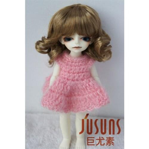 JD164 1/12 1/8 Fashion Synthetic Mohair BJD Doll Wigs Size 4-5inch 5-6inch Soft Doll Wig on Sale Doll Accessories