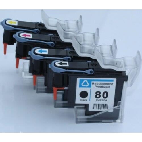4PK refurbished HP 80 Print Head C4820A C4821A C4822A C4823A printhead