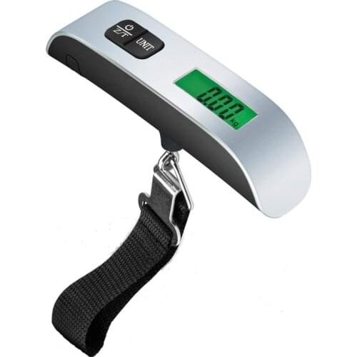 50kg/110lb Digital Electronic Luggage Scale Portable Suitcase Scale Handled Travel Bag Weighting Fish Hook Hanging Scale