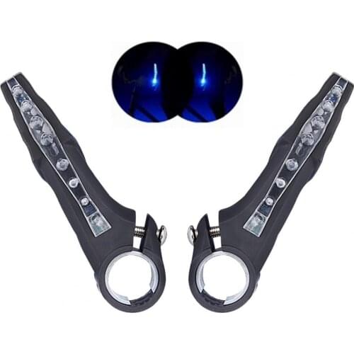Bicycle Safety Warning Light for Night Riding 2Pcs Anti-rust Aluminum Alloy Horn Handlebar with LED Turn Light for MTB