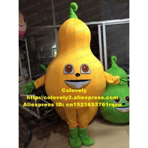 Robust Calabash Cucurbit Bottle Gourd Vegetable Mascot Costume Adult Upper Part Smaller Than Lower Part Wears Long Shoe ZZ3979