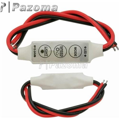1PC Wired LED Strip Light Controller 3 Key Dimmer 8 Light Mode 10 Power State ON OFF Switch For 3528 5630 5730 Led Strip Lamp
