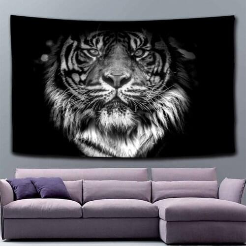 Psychedelic Big Tapestry Girl Tiger Tapestry Boho Style Tapestry Home Wall Bedroom Decoration