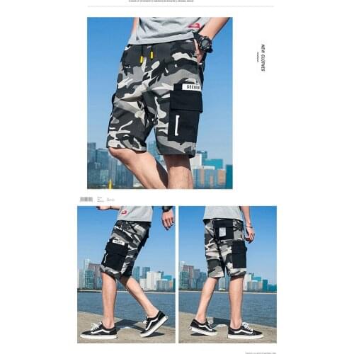 On Sale Fashion New Design Stock Sale Rts Pocket Summer Drawstring Breathable Casual Board Camo Cargo Mens Shorts Boy 's Camou