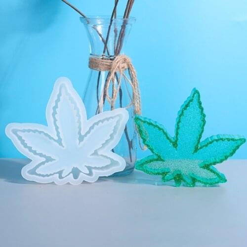 Crystal Epoxy Resin Mold DIY Crafts Maple Leaf Ashtray Casting Silicone Mould