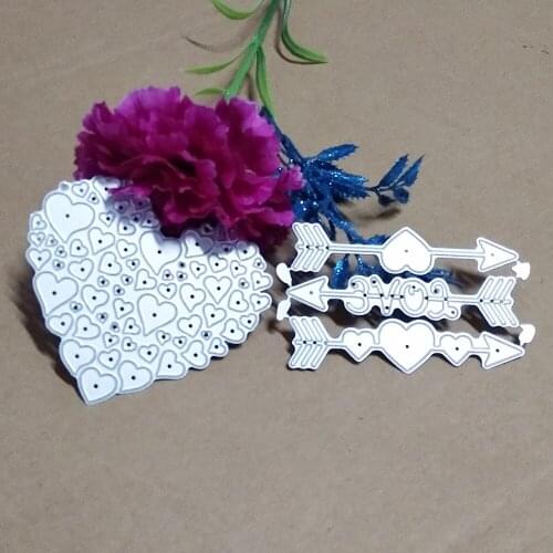 Arrow Dies Scrapbooking Love Heart Metal Cutting Dies Valentine Die Cuts for Card Making Craft Embossing Gift for Lover New 2020