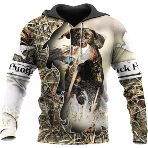 Duck hunting 3D Printed Mens Hoodies Harajuku Streetwear Autumn Hooded Sweatshirt Unisex Casual Jacket Tracksuits TD11248796