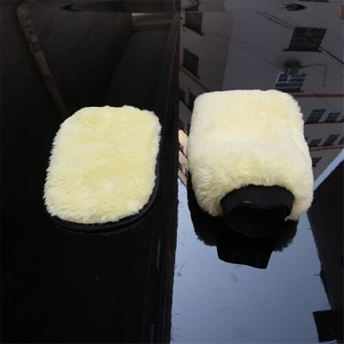 1PC Car Wash Wool Gloves Wool Velvet Waxing Thick Double-Sided Gloves Car Cleaning Tools Cleaning Supplies