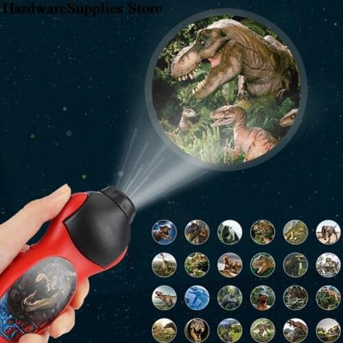 1PCS Novel Dinosaur Light Dinosaur Projector Flashlight Sleeping History Early Education Fun Toys Kids Gifts
