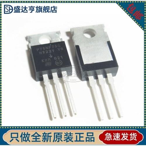 10Pcs/Lot P75NF75 STP75NF75 75NF75 High-Power Dip MOSFET Triode