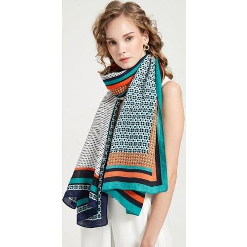 2021 Cotton Linen Scarf Womens Silk Scarf Long Scarf Decorative Thin Shawl Fashion Print Spring Winter Warm Scarves Lady Hijabs