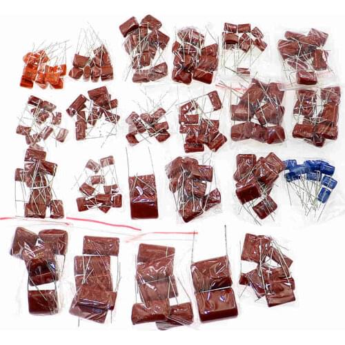 204pcs 24value 400V (0.01UF-4.7UF) CBB Metal Film Capacitors Assortment Kit set