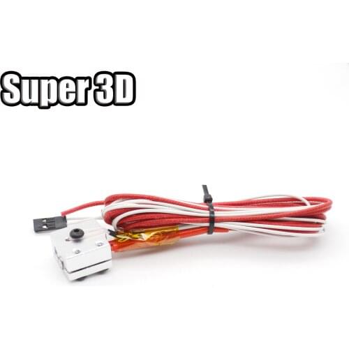 3D printer Heater cartridge + Thermistor + Heating block Volcano Reprap hotend 3D printer parts j-head 12/24V
